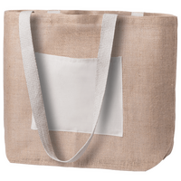Jute-Strandtasche mit Fach