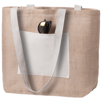 Jute-Strandtasche mit Fach