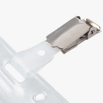 Kartenclip mit Hülle im Querformat (100 x 82 mm) unbedruckt, Chip geschlossen