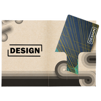 Kartenhülle Basic 7,5 x 10,5 cm 1/1-farbig (schwarz) bedruckt, Innenseite