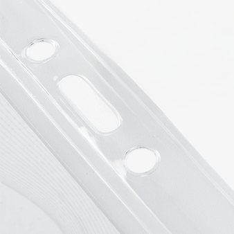 Kartenhülle im Querformat (100 x 82 mm) unbedruckt, Lochung