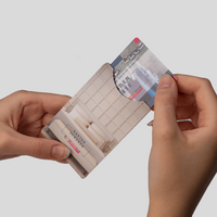 Kartenhülle Schuber 9,0 x 6,0 cm einseitige Soft-feelkaschierung