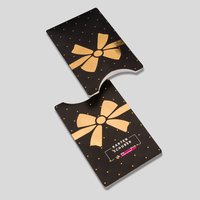 Kartenhülle, bedruckt mit gold praegung, liegend