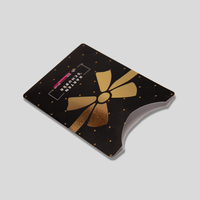 Kartenhülle, bedruckt mit gold praegung, liegend