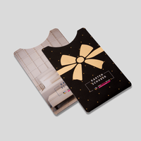 Kartenhülle, bedruckt mit gold praegung, liegend