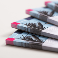 Kellnerblock, farbig bedruckt, liegend, details