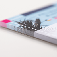 Kellnerblock, farbig bedruckt, liegend, details