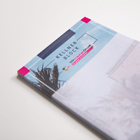 Kellnerblock, farbig bedruckt, liegend, details