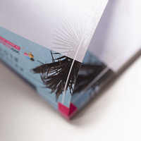 Kellnerblock, farbig bedruckt, liegend, details