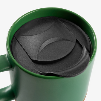 Keramiktasse mit Korkboden
