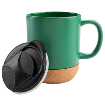 Keramiktasse mit Korkboden