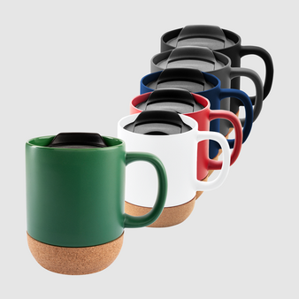 Keramiktasse mit Korkboden