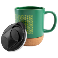 Tasse bedruckt frontal mit Trinkdeckel 