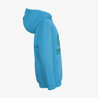 Hoodie, farbig bedruckt, Seitenansicht