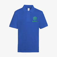 Poloshirt, bestickt, Blau, Vorderseite