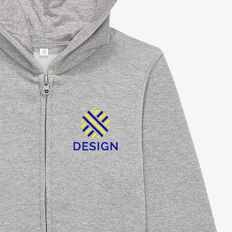 Kinder-Sweatjacke, Basic - B&C Collection, Druck vorne