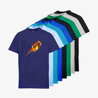 Kinder-T-Shirt B&C, Premium - Motiv American Football Bunt, Farbauswahl