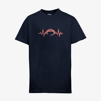 Kinder-T-Shirt B&C, Premium - Motiv American Football EKG-Linie