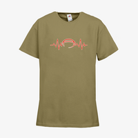 Kinder-T-Shirt FOTL, Budget - Motiv American Football EKG-Linie