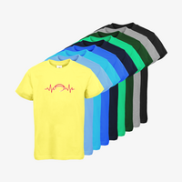 Kinder-T-Shirt B&C, Basic - Motiv American Football EKG-Linie, Farbauswahl