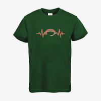 Kinder-T-Shirt B&C, Basic - Motiv American Football EKG-Linie