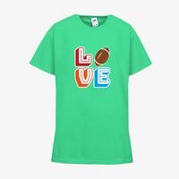 Kinder-T-Shirt FOTL, Basic - Motiv American Football Love