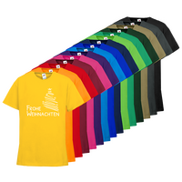 Kinder-T-Shirt FOTL, Budget - Motiv Frohe Weihnachten, Farbauswahl