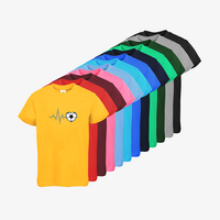 Kinder-T-Shirt B&C, Basic - Motiv Fußball EKG-Linie, Farbauswahl