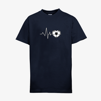 Kinder-T-Shirt B&C, Premium - Motiv Fußball EKG-Linie