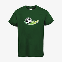 Kinder-T-Shirt B&C, Basic - Motiv Fußball Grün