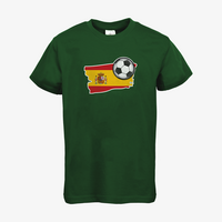 Kinder-T-Shirt B&C, Basic - Motiv Fußball Spanien
