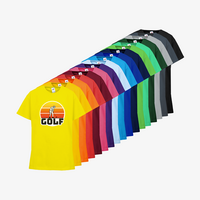 Kinder-T-Shirt FOTL, Basic - Motiv Golf Sonnenuntergang, Farbauswahl