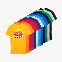 Kinder-T-Shirt B&C, Premium - Motiv Golf Sonnenuntergang, Farbauswahl