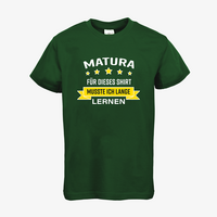 Kinder-T-Shirt B&C, Basic - Motiv Matura Lernen