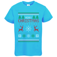 Kinder-T-Shirt B&C, Basic - Motiv Weihnachtsstrickpulli