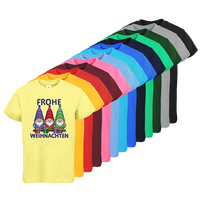 Kinder-T-Shirt B&C, Basic - Motiv Weihnachtswichtel, Farbauswahl