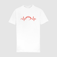 Kinder-T-Shirt B&C, Premium - Motiv American Football EKG-Linie