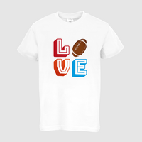Kinder-T-Shirt B&C, Basic - Motiv American Football Love