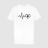 Kinder-T-Shirt B&C, Premium - Motiv Fußball EKG-Linie