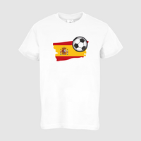 Kinder-T-Shirt B&C, Basic - Motiv Fußball Spanien