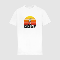 Kinder-T-Shirt B&C, Premium - Motiv Golf Sonnenuntergang