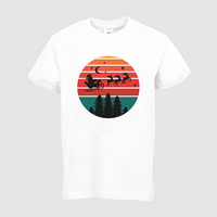 Kinder-T-Shirt B&C, Basic - Motiv Weihnachtshimmel