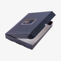 Klappdeckelschachtel, farbig bedruckt, offen