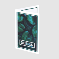 Klapp-Visitenkarten hoch 4/4 farbig (beidseitiger Druck), 300g folienkaschiert matt