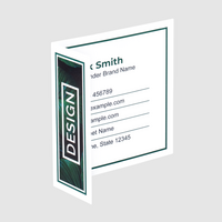 Klapp-Visitenkarten hoch 4/4 farbig - Rillung außermittig (beidseitiger Druck), Offsetkarton