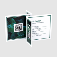 Klapp-Visitenkarten hoch 4/4 farbig - Rillung außermittig (beidseitiger Druck), Offsetkarton