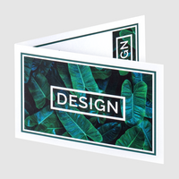 Klapp-Visitenkarten quer 4/4 farbig (beidseitiger Druck), Offsetkarton