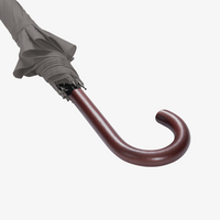 Klassischer Automatik-Stockschirm mit Holzgriff Detailfoto Holzgriff