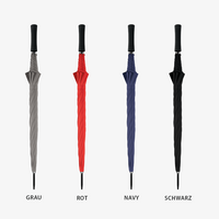 Klassischer RPET-Automatik-Stockschirm mit Stabgriff, 4/0-farbig