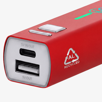 Kompakte Powerbank bedruckt